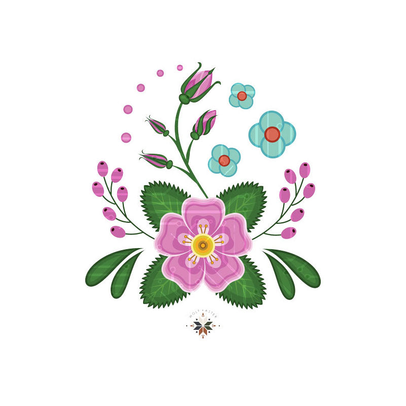 Provincial Florals | Alberta | Small Crest