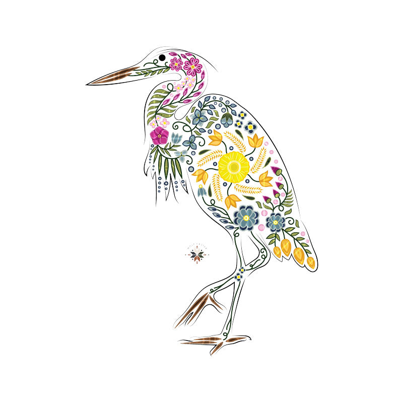 Floral Animals | Heron