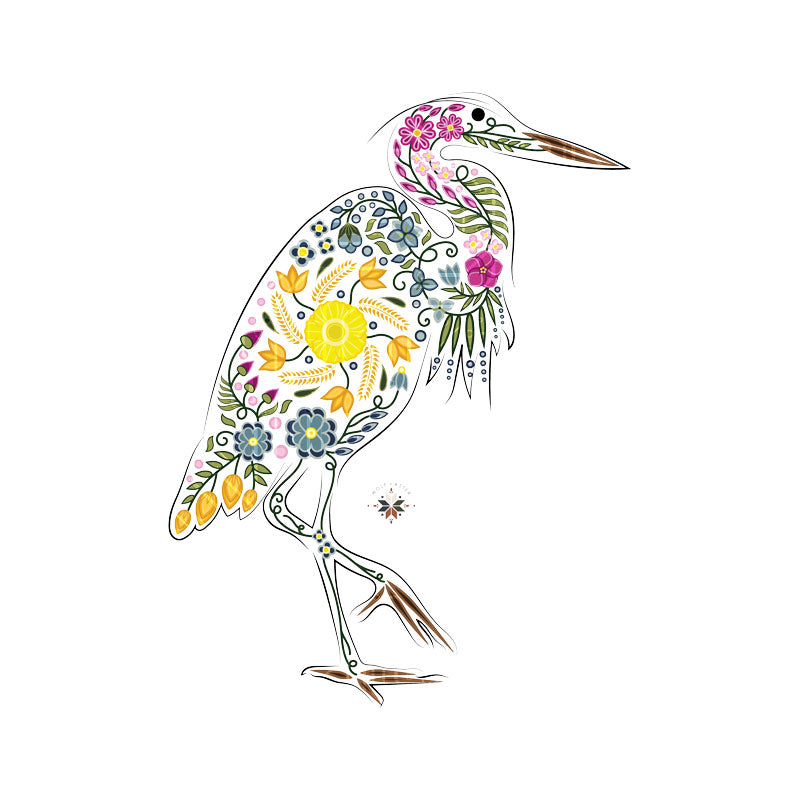 Floral Animals | Heron
